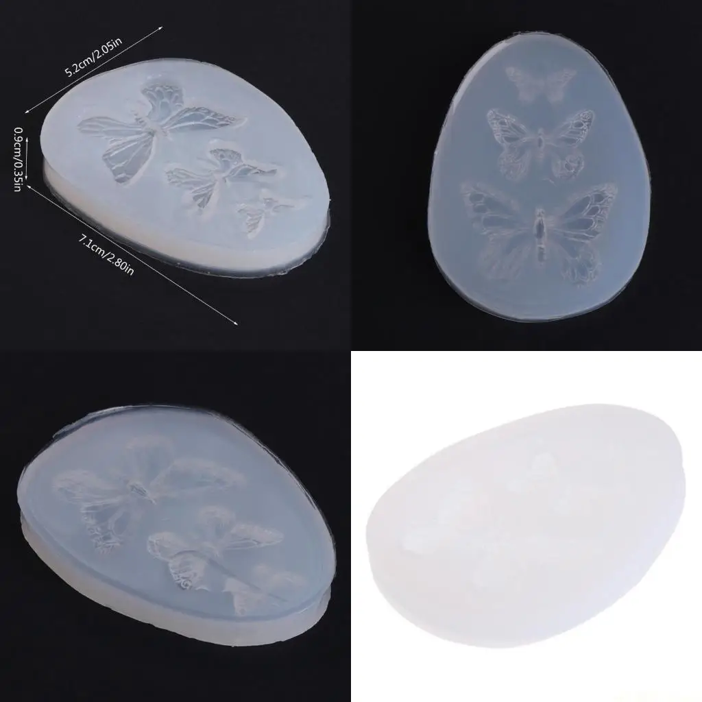 

D46E Cartoon for Butterfly Charms Making Molds for Creative Christmas Pendant Making Mold Crystal Epoxy Resin Jewelry Casting