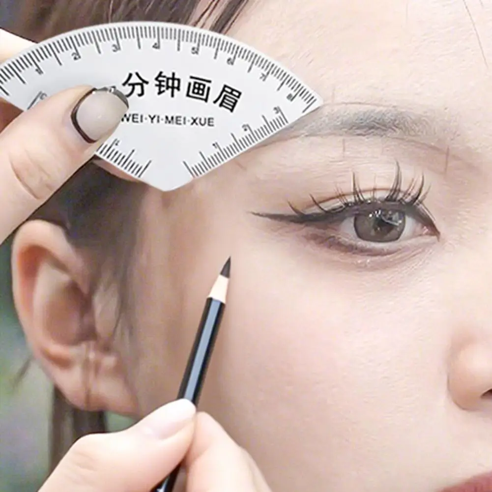 Régua de sobrancelha de desenho rápido, conjunto de ferramentas de modelagem de mapeamento de microblading para design rápido de sobrancelha, guia de desenho de maquiagem permanente para sobrancelha