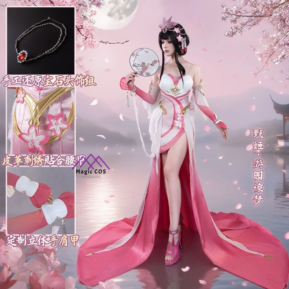 

Hot Game Honor of Kings Cosplay Costume Anime Zhen Ji High Quality Role Playing Sexy Dress Wig for Women Adult Comic Con Outfit