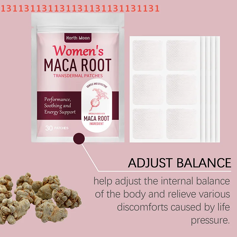 30 عددًا من رقع ماكا الطبيعية عبر الجذور للنساء للعناية بالجسم وتعزيز الطاقة وتوازن الهرمونات ومكمل خاص #4