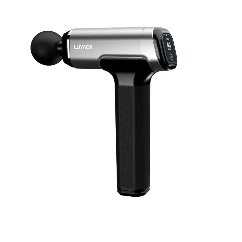 

Smart Library LUYAO Deep Tissue Fascia Muscle Massage Gun New Arrival Body And Facial Massager With Touch Screen Application