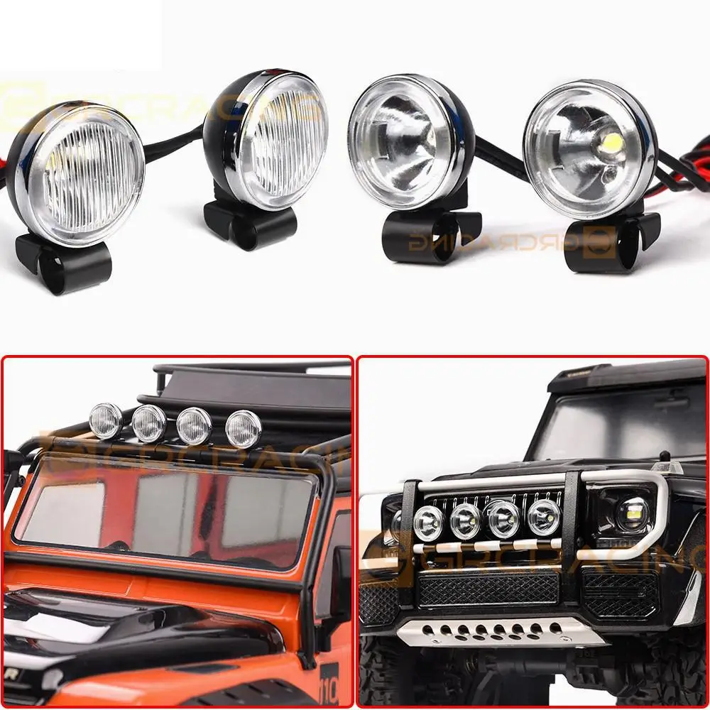 Spotlight 1/10 Simuleert Rc Auto Trx4 Trx6 18-20mm Ronde Koplamp/off-road Zoeklicht koplamp/voorbumper