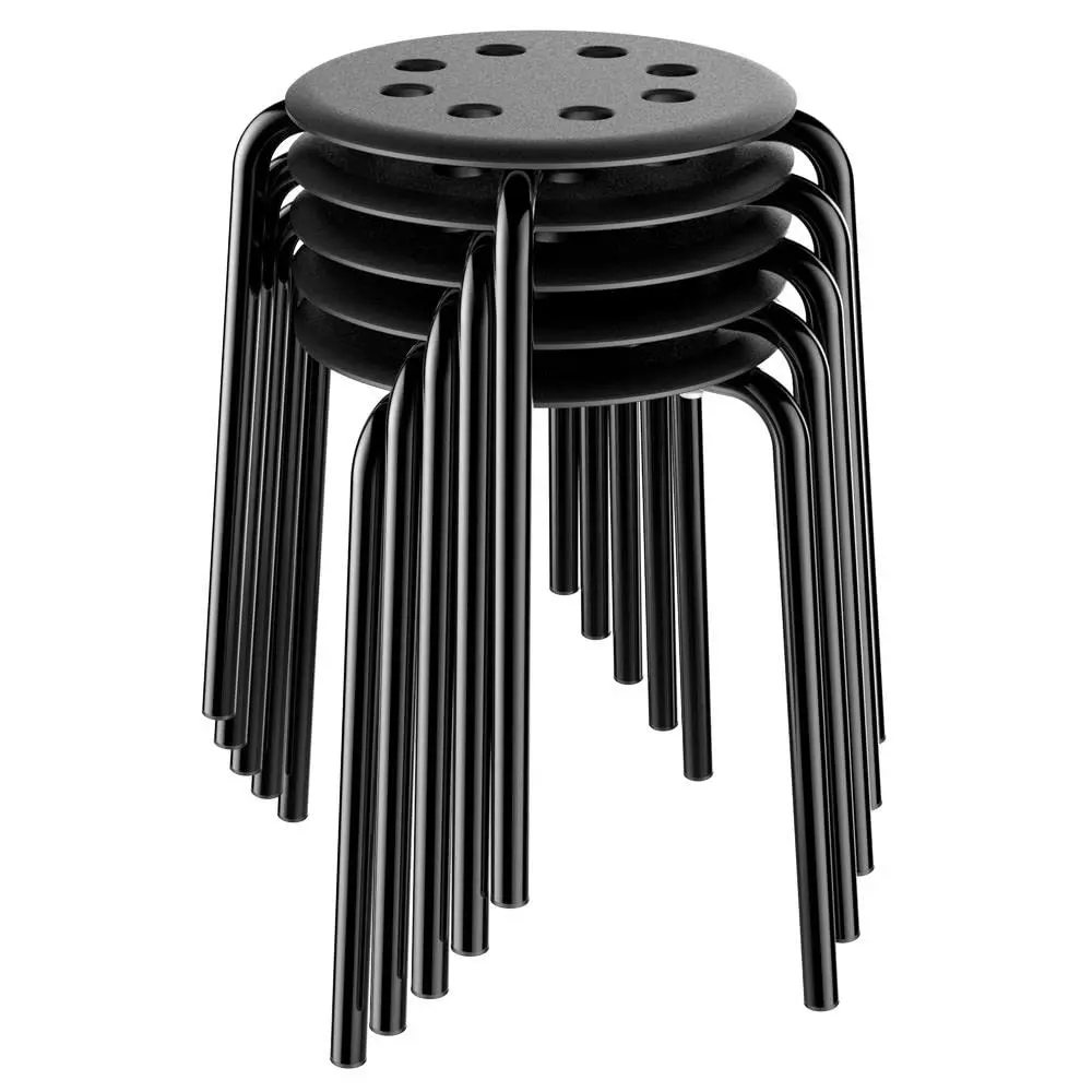 Wrought iron stool thickened colored bedroom round stool household living room dining stool for shoe cover