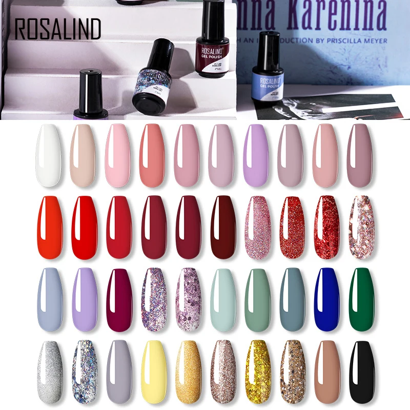 Rosalind Gel Nagellak Weken Van Uv/Led Semi Permanente Top Base Coat Hybride Vernis Kleurrijke Nail Beauty Nagelgel