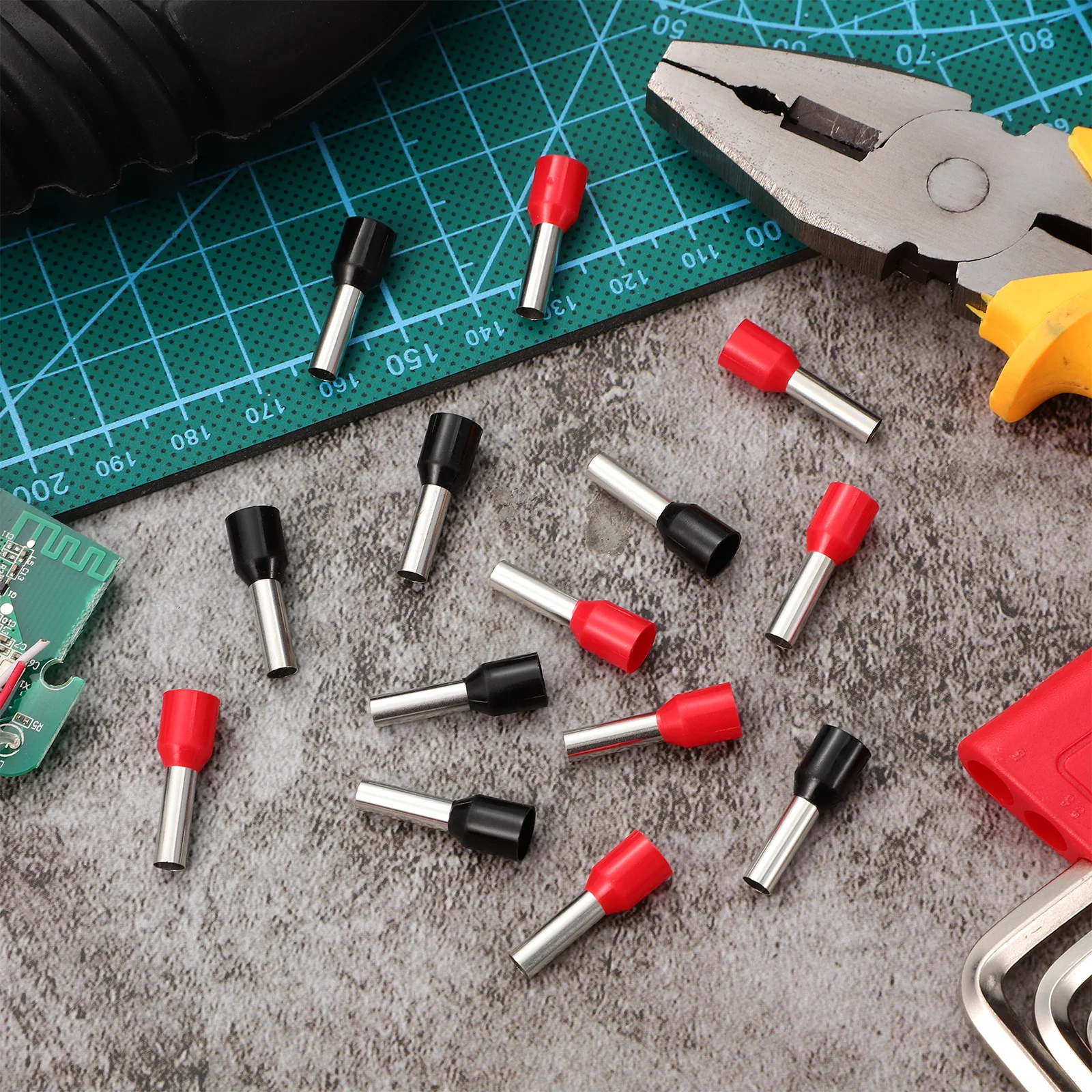 

200Pcs Wire Ferrules Copper Terminals Insulated Connectors Electrical Wire Crimp Kit Copper Ferrule Terminals for Automotive