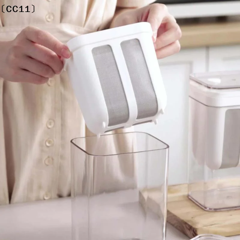 1100ml Yogurt Filter Strainer Fine Mesh Transparent Box Homemade Screen Cheese Moisture Seperator Maker For Kitchen〔CC11〕