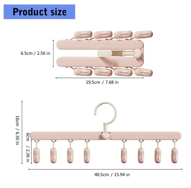 Multifunctional Sock Drying Clip Foldable Laundry Hanger Home Organization Tool Y4QC