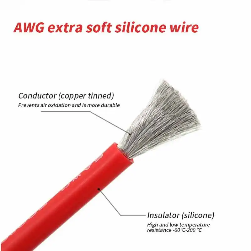 Andersoner 50A 120A 175A 350A Plug Connectors With 20cm-150cm Wire 600V 4-50 Square Male Female Rechargeable Battery Connector
