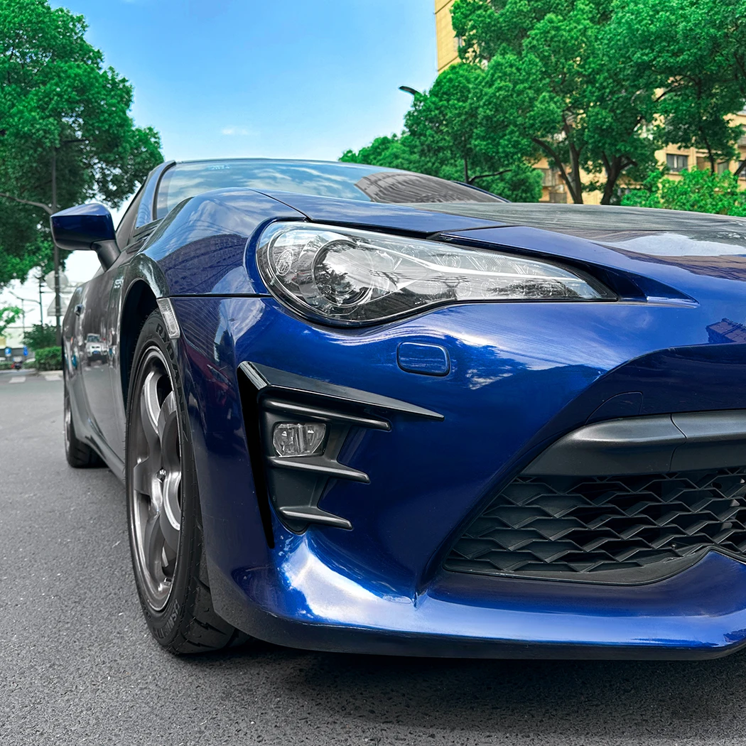 

Car Front Bumper Cover Wind Knife ABS Glossy Black Fog Lamp Trim Blade Trim Light Auto Accessories For Toyota GT86 2017-2020