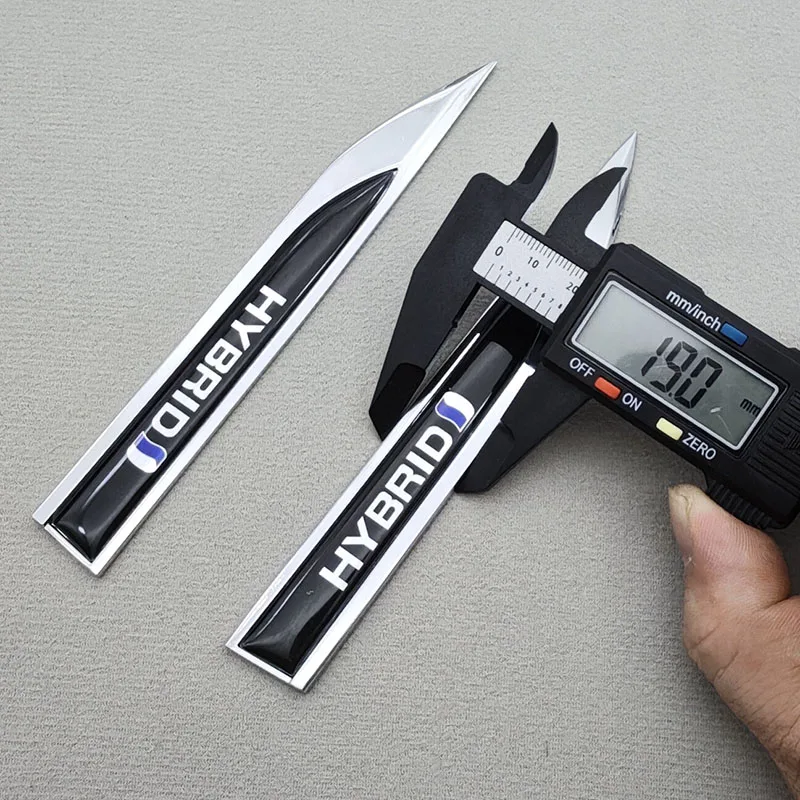 2 قطعة ثلاثية الأبعاد شفرة معدنية الهجين شعار شعار شارة ملصق الأبواب الجانبية درابزين مائي لمتوافق مع جميع الإصدارات الهجينة للسيارة #5