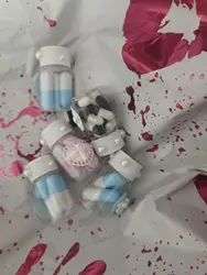 Pill Syringe Multi-color Y2k Girl Boy Bag Pendant Gothic Lolita Halloween Csplay Prop Decoration Keychain