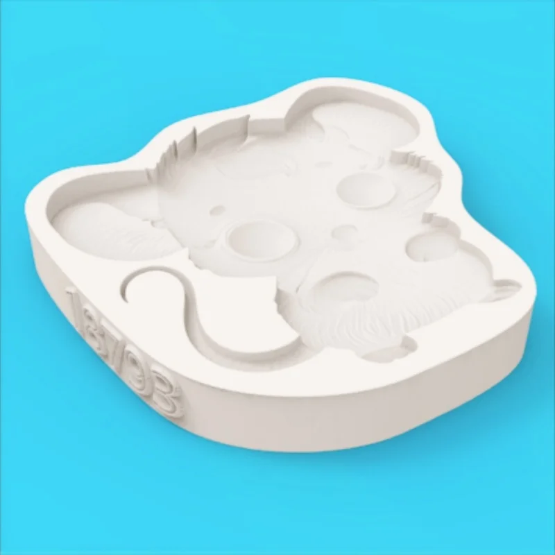 Cartoon Little Mouse Silicone Mold, 3D Chocolate Fondant Press Mold, Baking Decoration Creative Tool - view 4