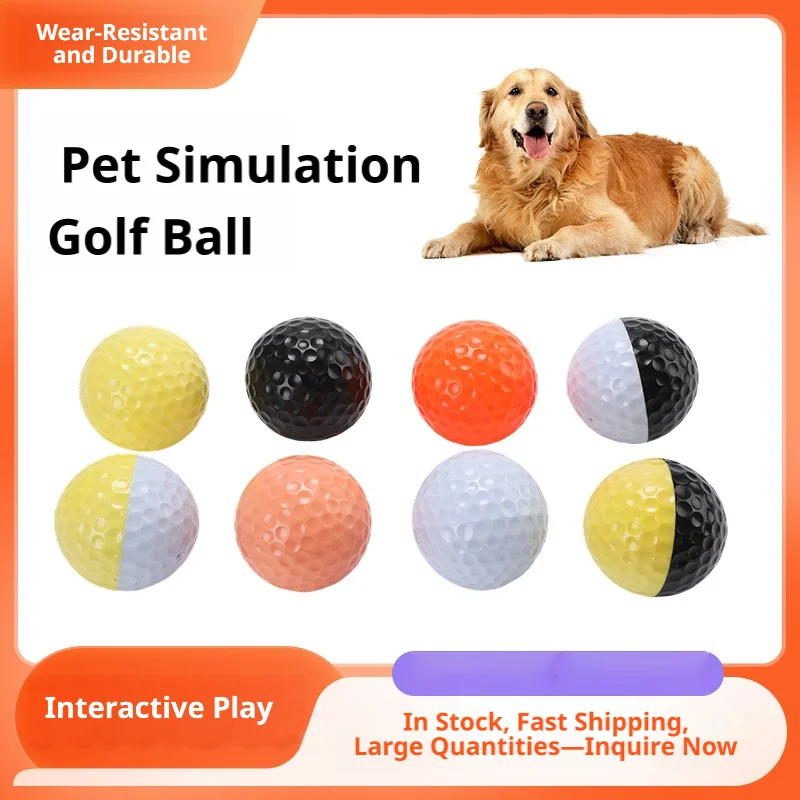 Langlebige Hundespielzeugbälle, Bissfester Schwimmender Gummi-Golfball, Interaktives Kau- und Apportierspielzeug für Kleine und Mittelgroße Hunde