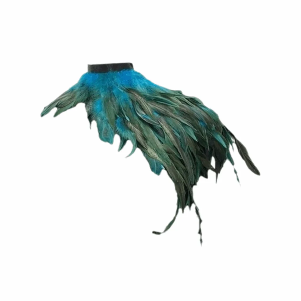 

Creative Gothic Style Feather Shawl Party Wear Stage Performance Gothic Shawl Party Shawl Wedding Party