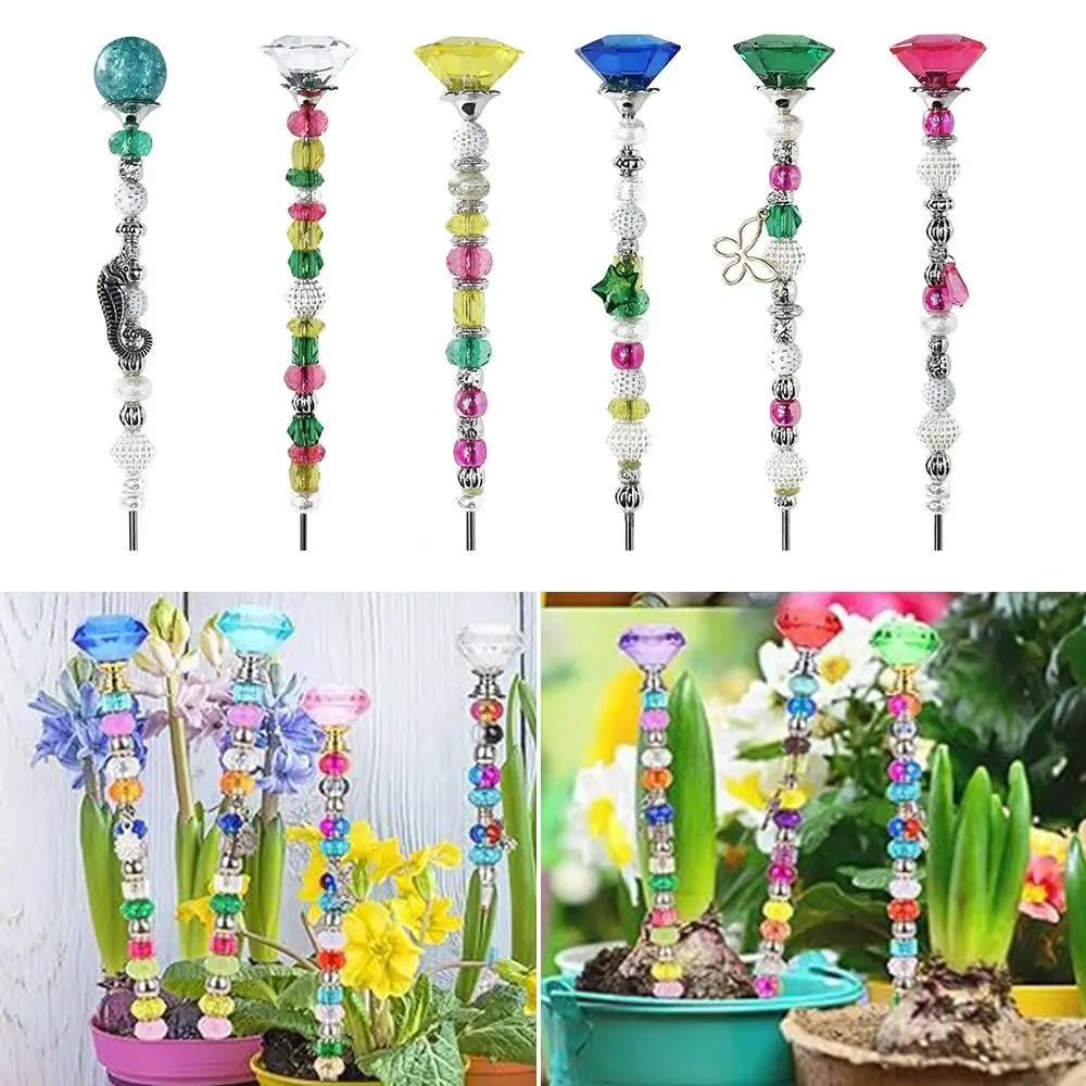 

Garden Supplies Garden Stake Beaded Decoration With Pendant Pathway Ornaments Yard Planter Decor Garden Enhancement Enhanced