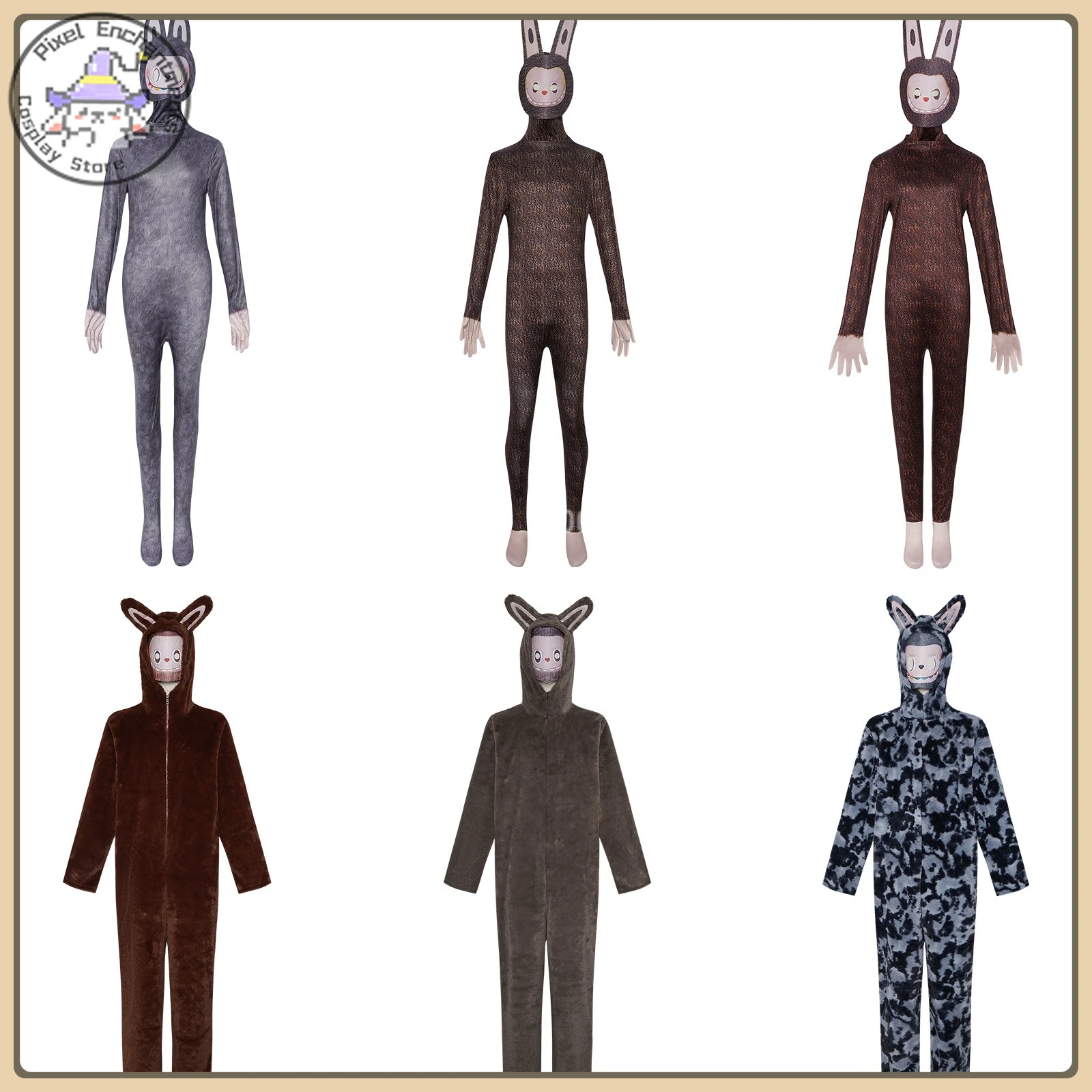 

Cute Cartoon Cosplay Costume Fashion Hooded Onesie Set Full Set High Quality Comic Con Halloween Anime Outfit (Kids/Adult)