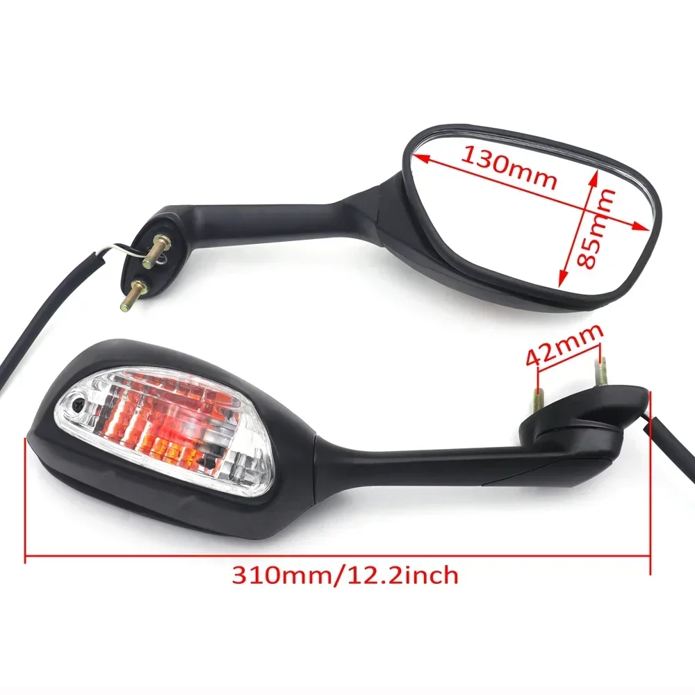 

Motorcycle Rear Replacement with Turn Signal Mirror for 2006-2012 Suzuki GSX-R 600/750 Black