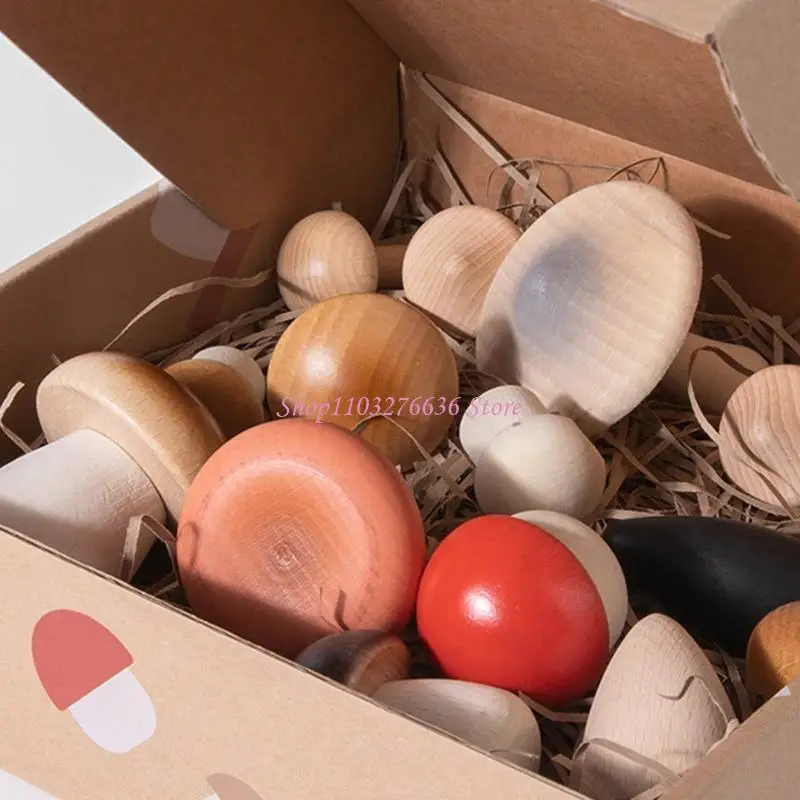 

R6FD Игрушки-головоломки Настольные портативные деревянные игрушки для сбора грибов избавляют от скуки