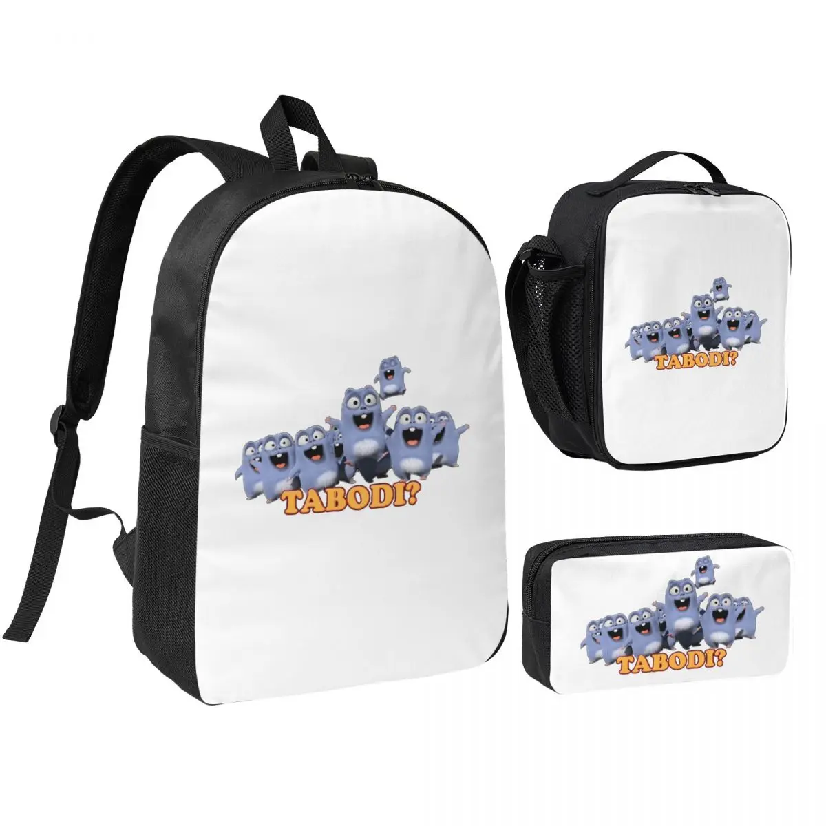 

Grizzy And The Lemmings Tabodi 1 Backpack Student BookBag School Bag Computer Shoulder Bags 3ps Insulated Lunch Bag Pencil Case