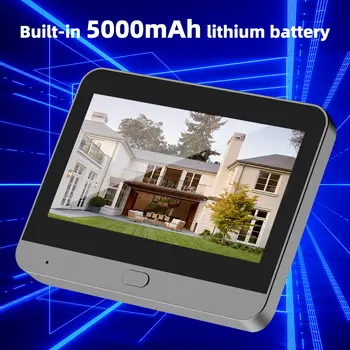 3MP Smart Life Tuya 1080P WiFi zvonek s kukátkem, 5000mAh baterie, PIR detektor pohybu, IR Alexa Google digitální prohlížeč 8 nejlepší prodej kukátko Wi-Fi - №2