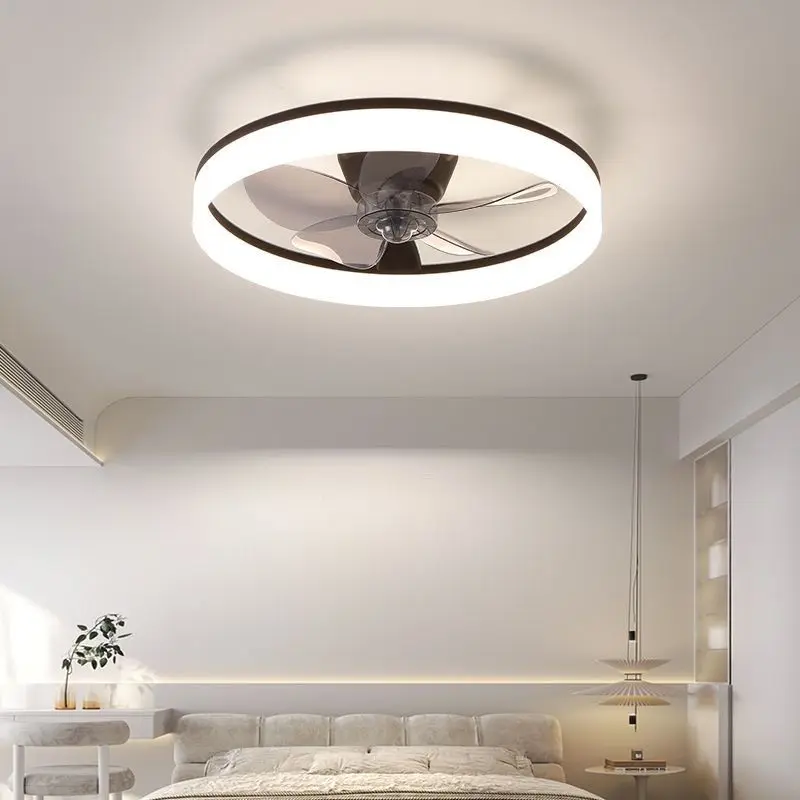 Simple LED Ceiling Fan Light Remote Control，Noiseless Ceiling Fan for Kitchen Living Room
