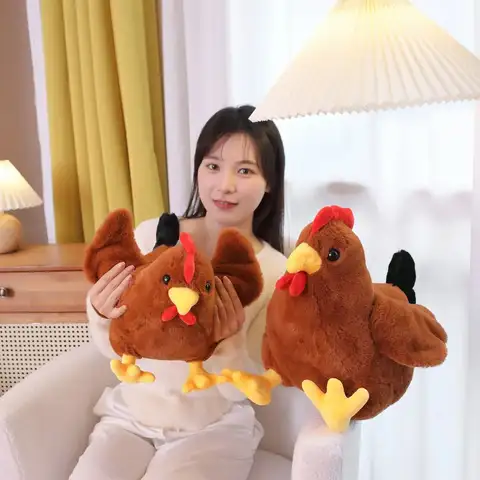 30/40 सेमी प्यारा बड़ा मुर्गा भरवां आलीशान खिलौना बच्चों की सोती हुई गुड़िया बच्चों का क्रिसमस उपहार पालतू सजावट 12 best sales चिकन आलीशान - №8