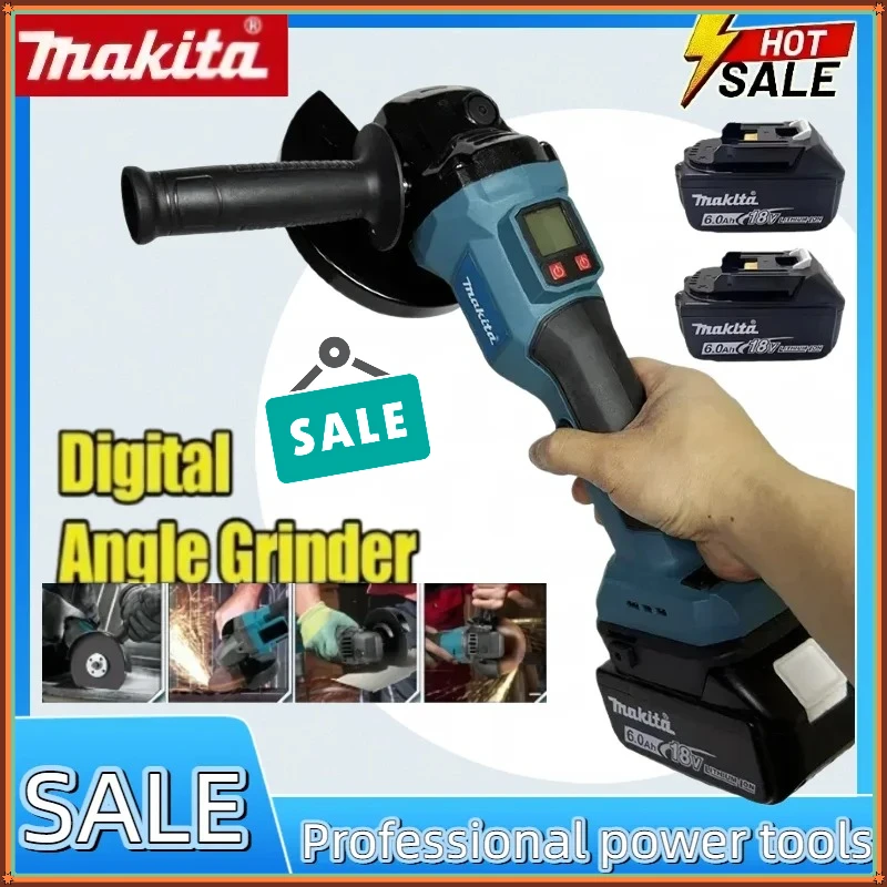 

Makita Brushless Digital Display Impact Angle Grinder DIY Power Tool Electric Polishing Grinding Machine For 18V Battery