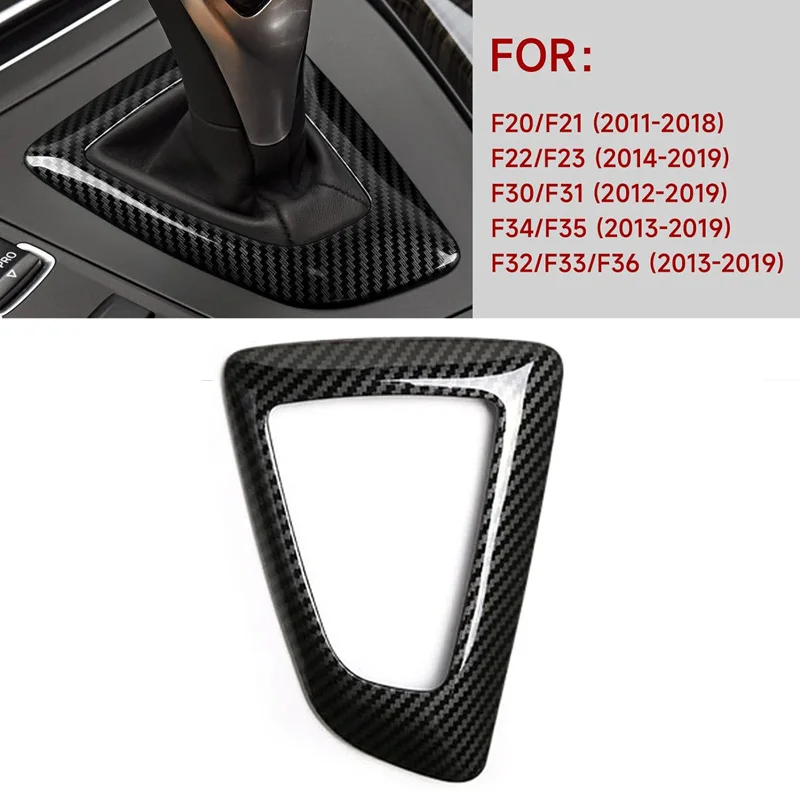 Carbon Fiber Style Center Console Shift Head Base Panel Plastic Suitable For BMW F21 F20 F22 F23 F30 F31 F32 F34 F33 F35 F36