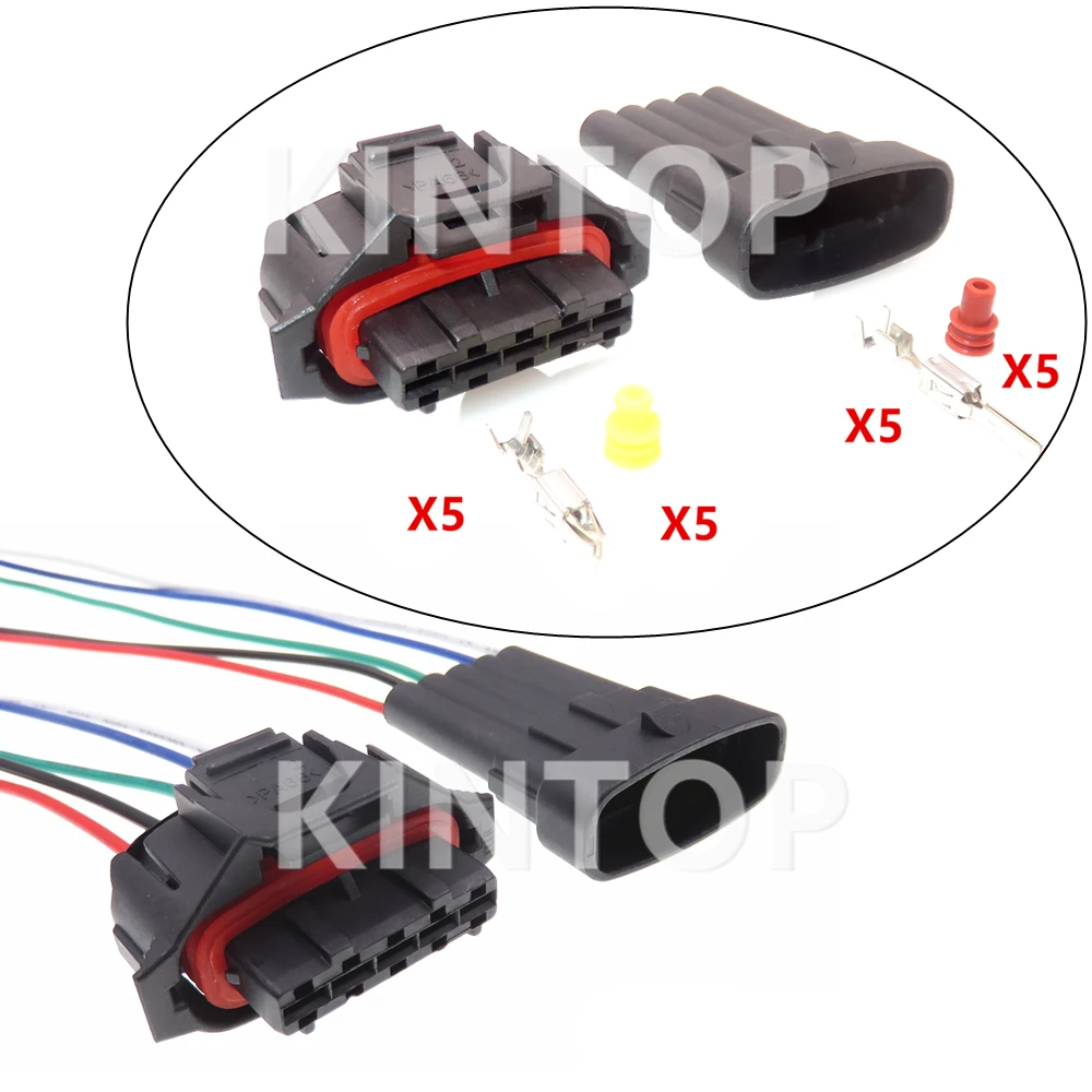 

1 Set 5 Pins Automotive Crankshaft Position Sensor Wiring Socket Starter 1928405136 1928403738 Car Male Female Docking Connector