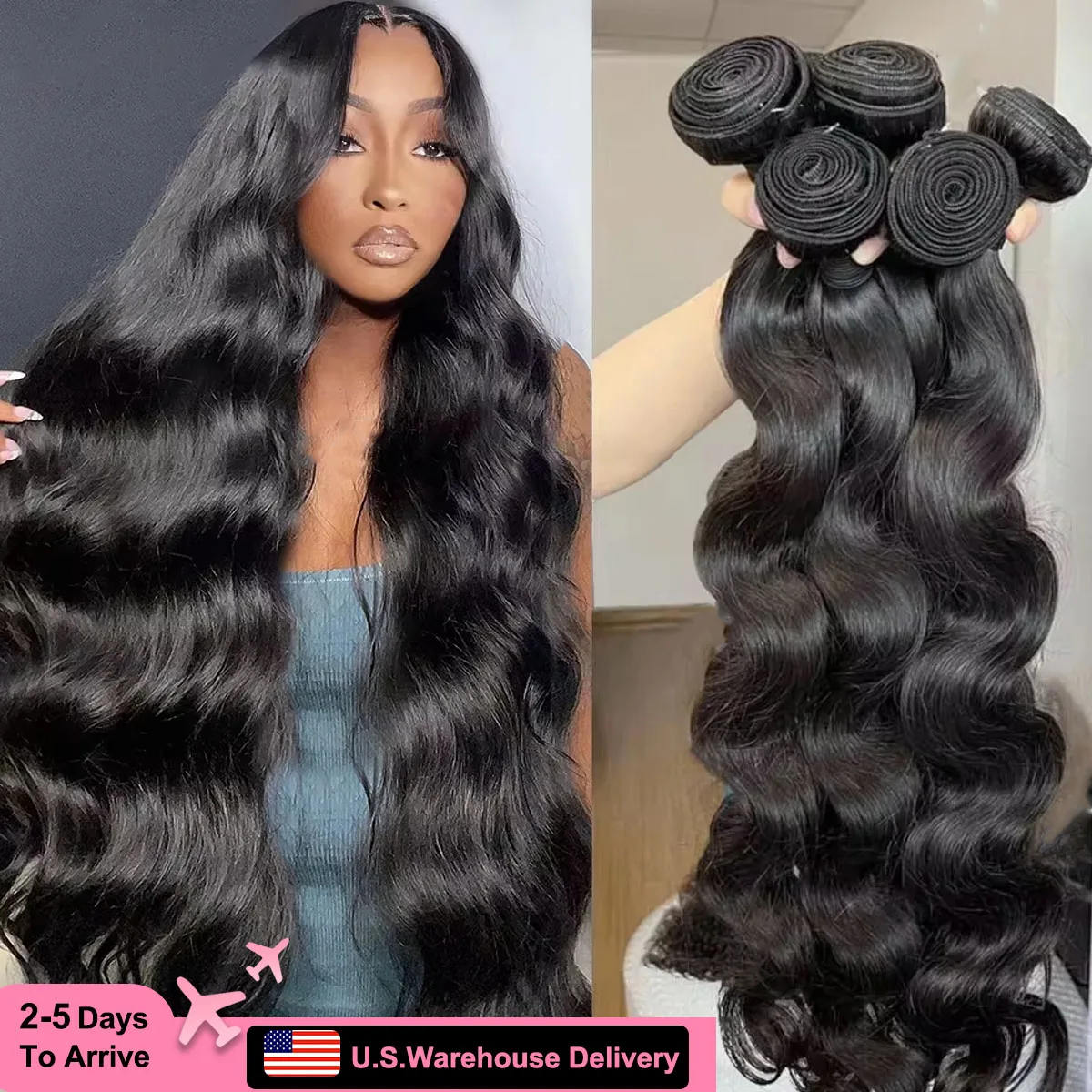 

16A 30inch Body Wave Human Hair Bundles 100% Brazilian Raw Extensions Tissage Human Hair 1/3/4 Bundles for Women Thick Bundles