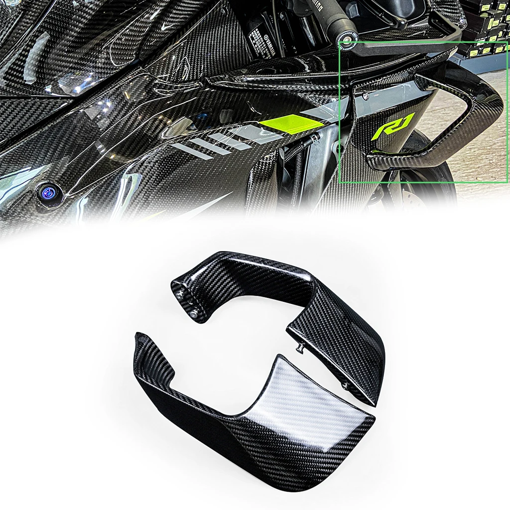 

100% Carbon Fiber Motorcycle Accessories Fixed Wing Fairing Reducer Air Deflector Winglets For YAMAHA R1 R1M R3 R6 2015-2022