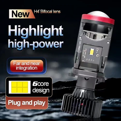 Imagen 2 del producto Y7D LED H4 Bi Canbus Mini lente 6000K haz alto y bajo Chips CSP superbrillantes lámparas de coche lente de proyector HD LHD 12V 24V
