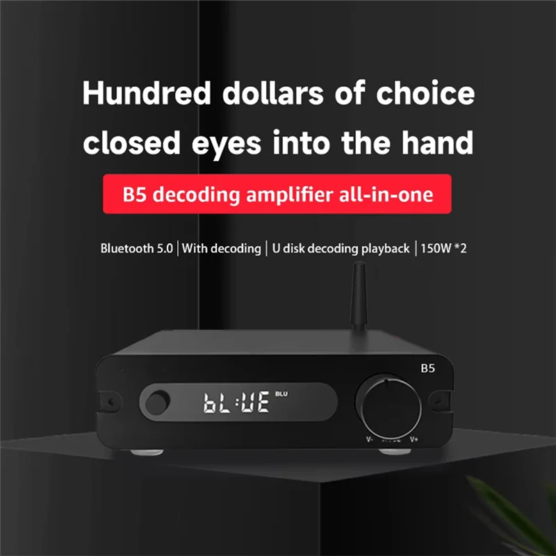 JABS-Audiophile B5 100W * 2 Class D เครื่องขยายเสียงดิจิตอล ESS9018K2M บ้านบลูทูธเครื่องขยายเสียง 192 K/32Bit