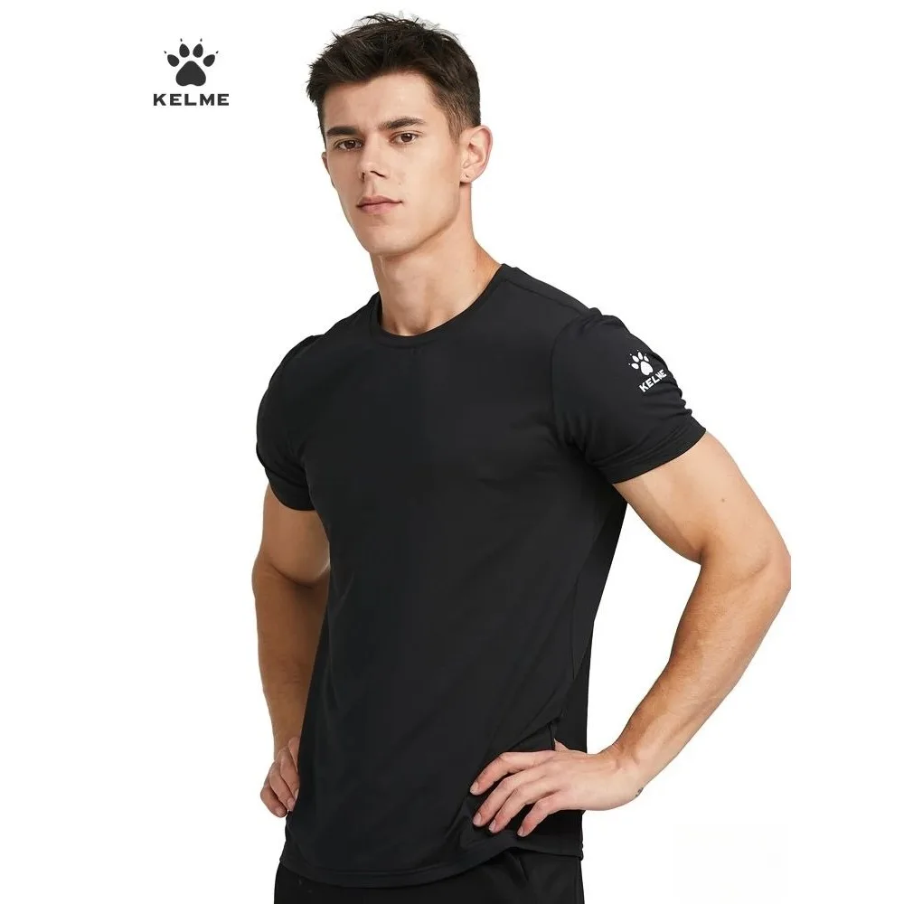 KELME Man T-shirt Running Trainning Exercise Sports Tights Round Neck Breathable Fitness Quick-Dry Short Sleeve Fashion Summer