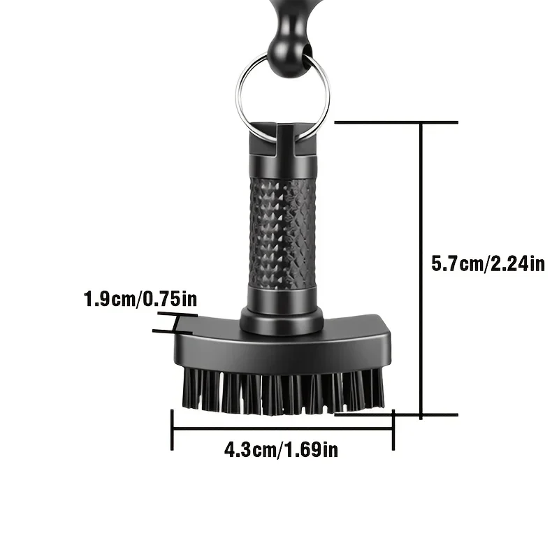 Mini-Golf-Reinigungsbürste mit Abnehmbarem Magnet, Robuste Nylonborsten, Professionelles Golfschläger-Reinigungswerkzeug – Detail 2