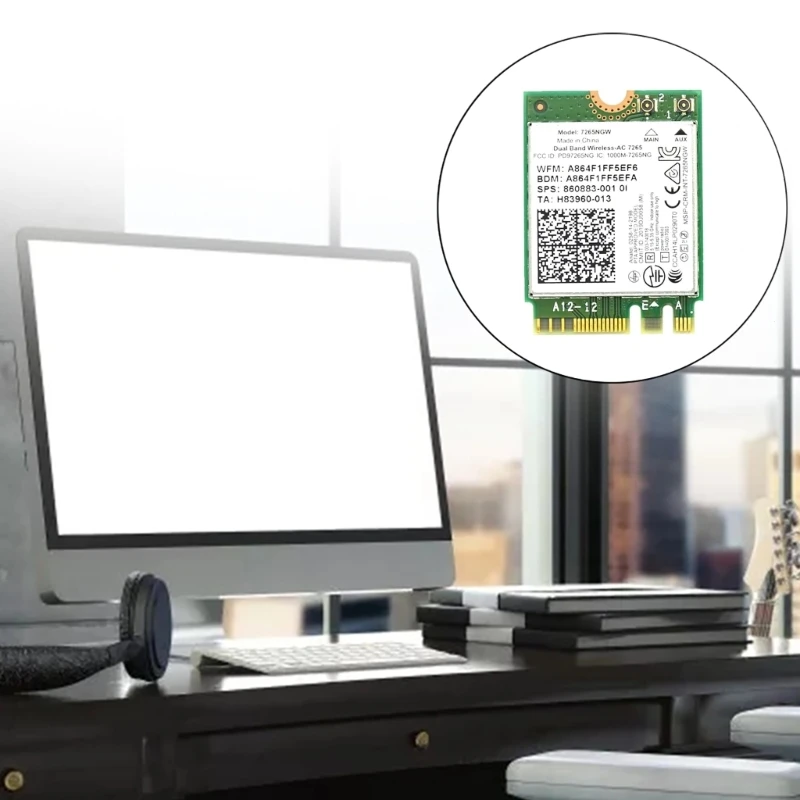 F3MA Dual-Band Wireless-AC 7265 7256NGW Netwerkkaart 802.11AC 1200M Wi-Fi + Bluetooth4.2 NGFF-M2 WLAN WIFI-kaart intel7265