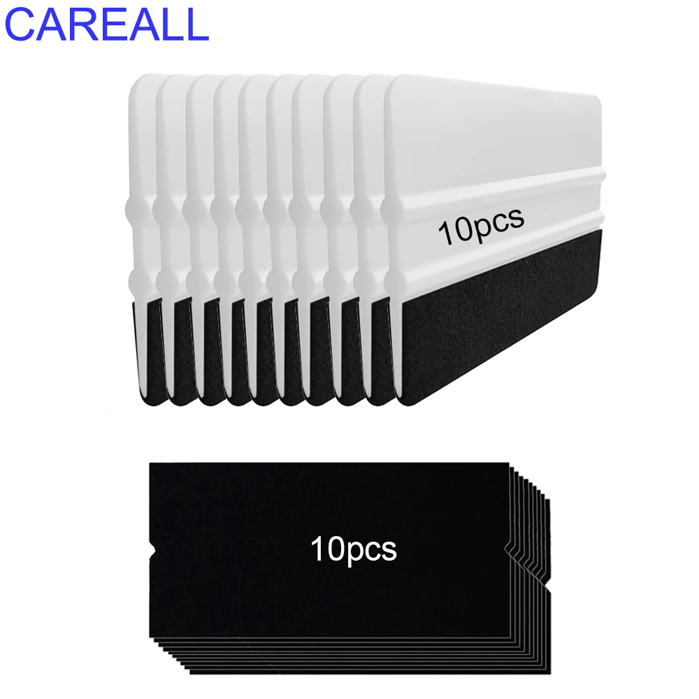 10pcs Felt Squeegee 10pcs Fabric Cloth Car Vinyl Wrap Decal Film Application Wallpaper Smooth Tool Window Tint Scraper