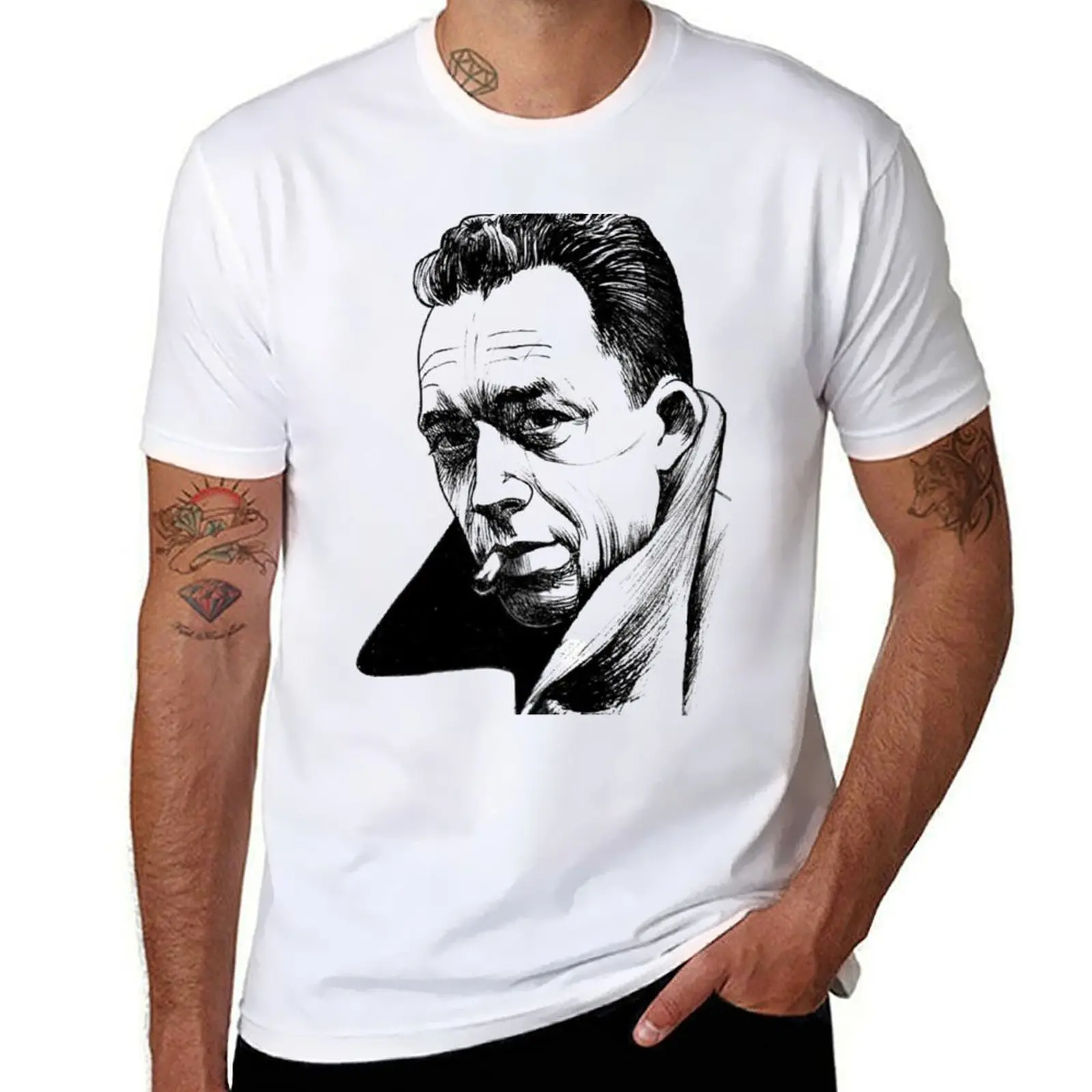 

man cotton Camus package t Albert shirts g men prints man plain for t-shirt t with for black shirts T-Shirt