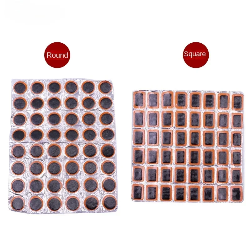 48Pcs Tire Patch Rubber Bike Tyre Repair Pad Portable Tire Inner Tube Pad Bicycle  Accessory Repair Cold Patching Film