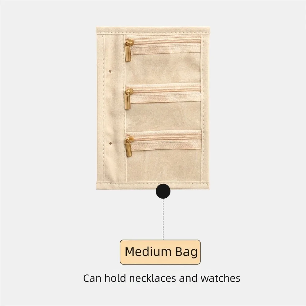 

Creative Portable Jewelry Storage Book PU Leather Zipper Jewellery Binder Luxury Anti Oxidation Jewelry Organizer Roll for Women