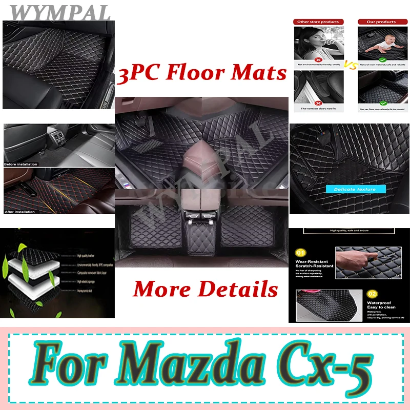 

Роскошные ковры для Mazda CX-5 CX5 CX 5 MK2 2024 2023 2022 2021 2020-2017, автомобильные коврики, детали интерьера, водонепроницаемые накладки