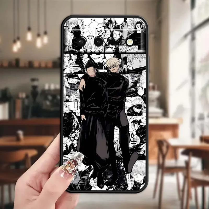 Jujutsu Kaisen كول الإبداعية لجوجل بكسل 9a 9 8A 8 7 7A 6 6A Pro XL 2024 5G أسود لينة غطاء سيليكون بولي يوريثان جراب هاتف #5