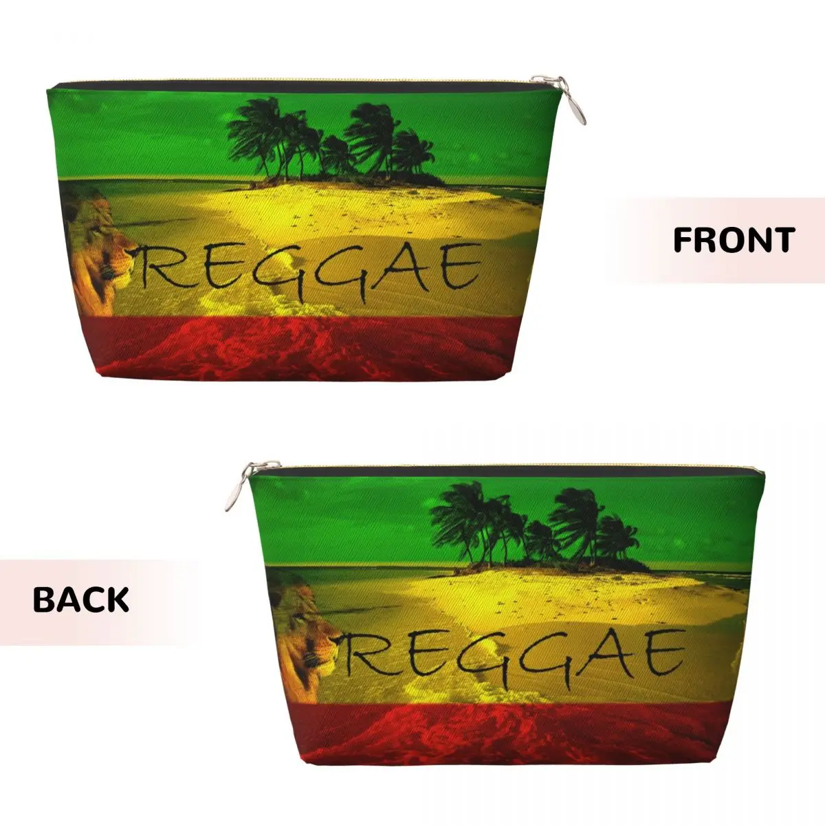 Custom Jamaica Flag Toiletry Bag for Women Jamaica Rasta Reggae Makeup Cosmetic Organizer Ladies Beauty Storage Dopp Kit Case