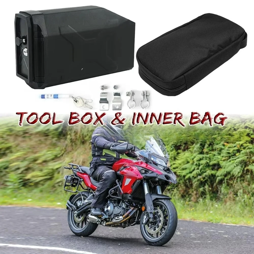For Benelli TRK502 TRK 502 TRK-502 Motorcycles Plastic Box Toolbox 5 Liters Tool Box Left Side Bracket 2016 2017 2018 2019 2020