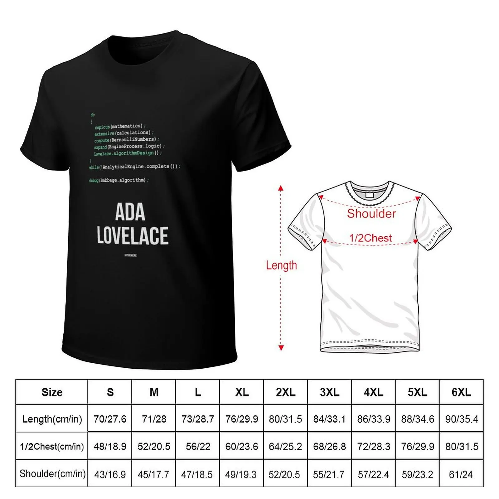 ADA LOVELACE - Women in Science T-Shirt Plus Size Lightweight Top