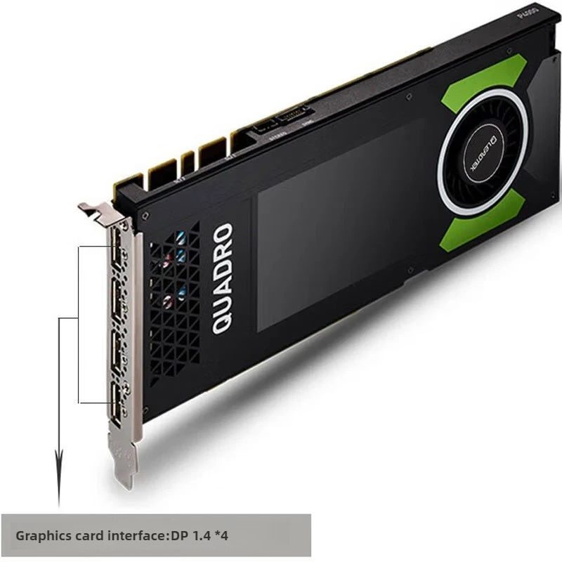 Quadro P4000 8GB GDDR5 Pascal GPU 1792 CUDA Cores 4x DP 1.4 بطاقة رسومات احترافية لتقديم ثلاثي الأبعاد/محطة عمل CAD/VR
