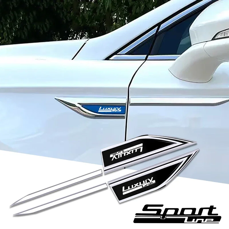 

2 шт., автомобильные наклейки на боковые двери для bmw sportline luxuryline f20 f30 f31 f32 f33 f34 f36 f45 f46 f48 x1 x3 x5