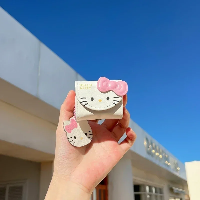 3D Cute Cartoon Sanrio Hello Kitty Leather Bag Earphone Case For AirPods 1 2 3 2021 Pro Wireless Bluetooth Headset Headphone Bag