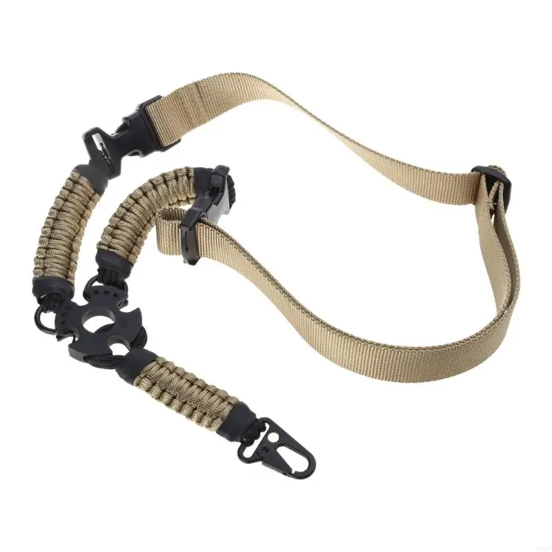 Y08C Tactic Guns Sling 3 Point Bungee Airsoft Rifles Strapping Belt Militaries Part Three-Point Guns Strap