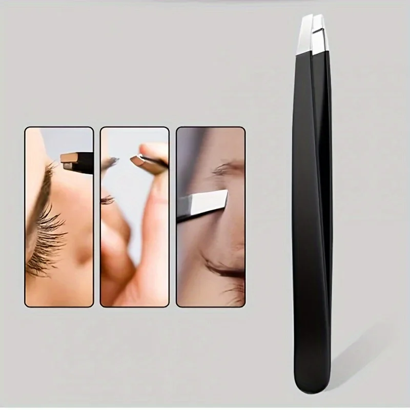 1 stks zwarte wenkbrauw tondeuse, wenkbrauw trimmen en ontharing, valse wimper tondeuse, baard verwijderen pincet, beauty tool